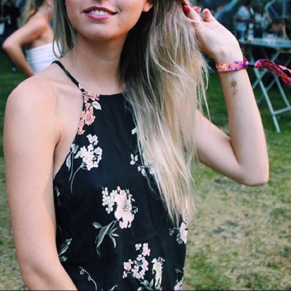 Brandy Melville floral halter top